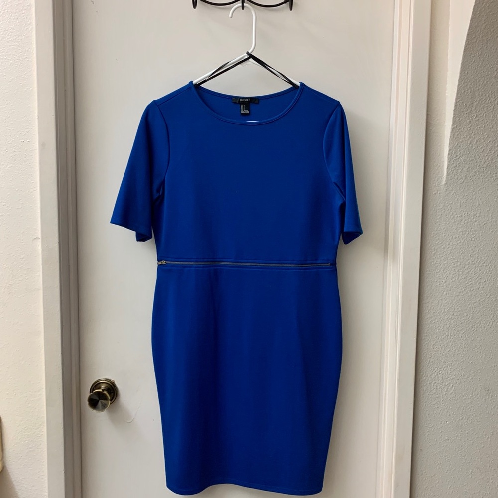 Forever 21 blue bodycon dress